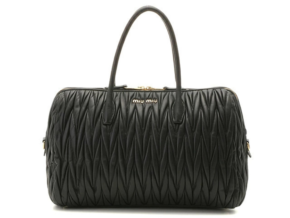 Miu Miu shoulder bag Matelasse black leather